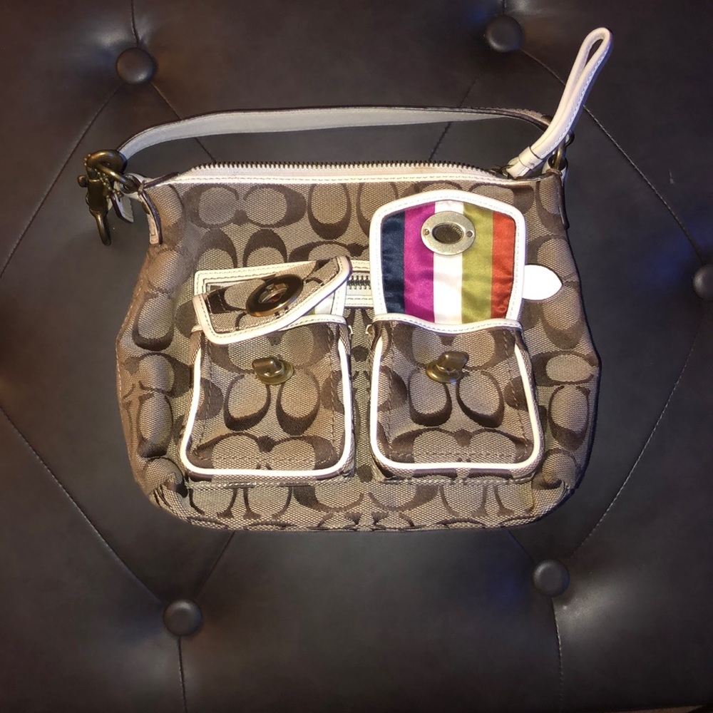 Signature Coach Mini Coach Bag w/matching wallet